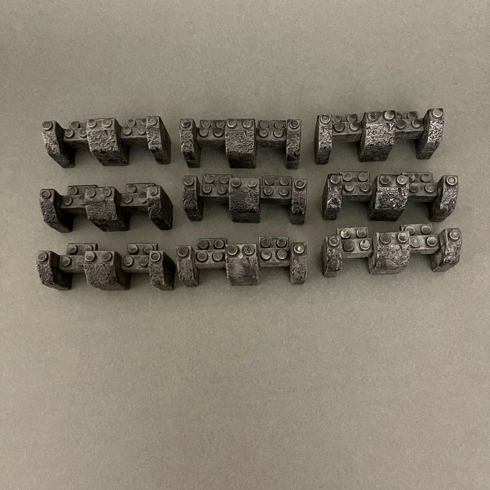 Mega Blok Bloks Portal of Fire AS0988930 Gray Replacement Add-on Parts Lot‎ of 9